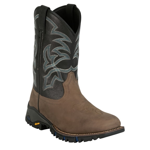 Men`s Tony Lama Roustabout Grey 11In Top Wide Square Soft Toe Work Boot