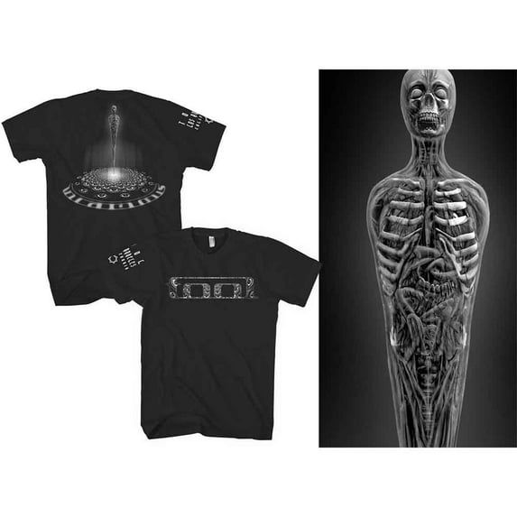 Tool Unisex T-Shirt BW Spectre (Back & Sleeve Print) (Medium)