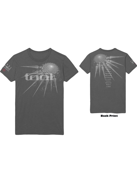 Men's Tool Spectre Spike (Back Print) Slim Fit T-shirt X-Large Charcoal
