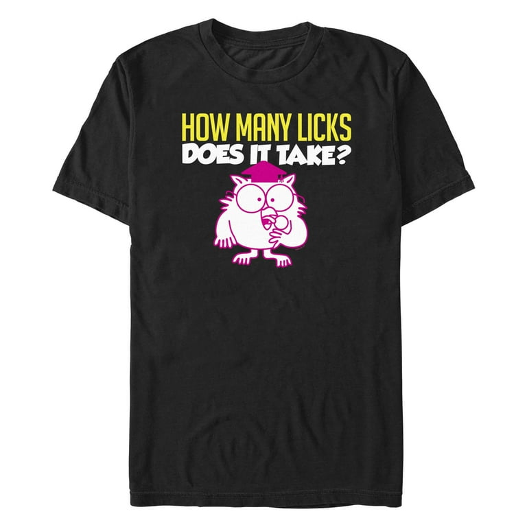 Men's Tootsie Pop Mr. Owl How Many Licks Does It Take Graphic Tee