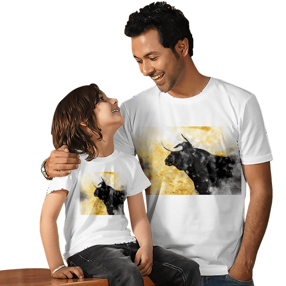 Men's Top Bullfighting Festival Cowboy Distinctive Soft Vivid Design T Shirt for Young People for Dating and Travel