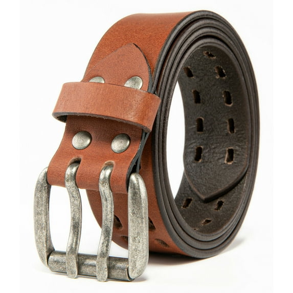 Men’s Top Grain Leather Belts for Men Genuine Solid Belt Workmen 1.5inch Width