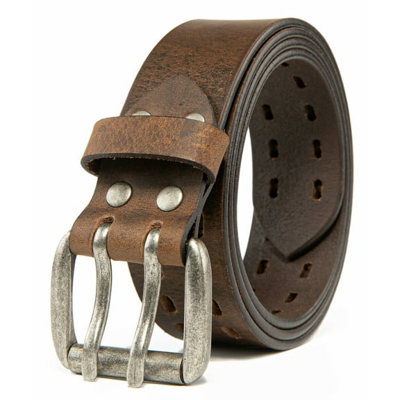Men’s Top Grain Leather Belts for Men Genuine Solid Belt Workmen 1.5inch Width