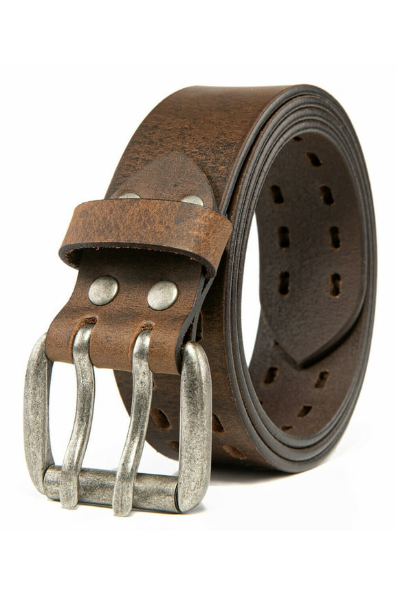 Men’s Top Grain Leather Belts for Men Genuine Solid Belt Workmen 1.5inch Width