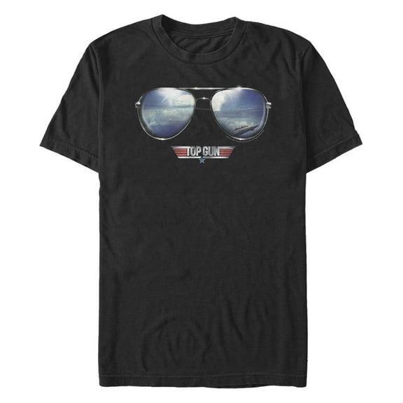 Men's Top Gun Aviator Sunglasses Reflection Logo Graphic T-Shirt