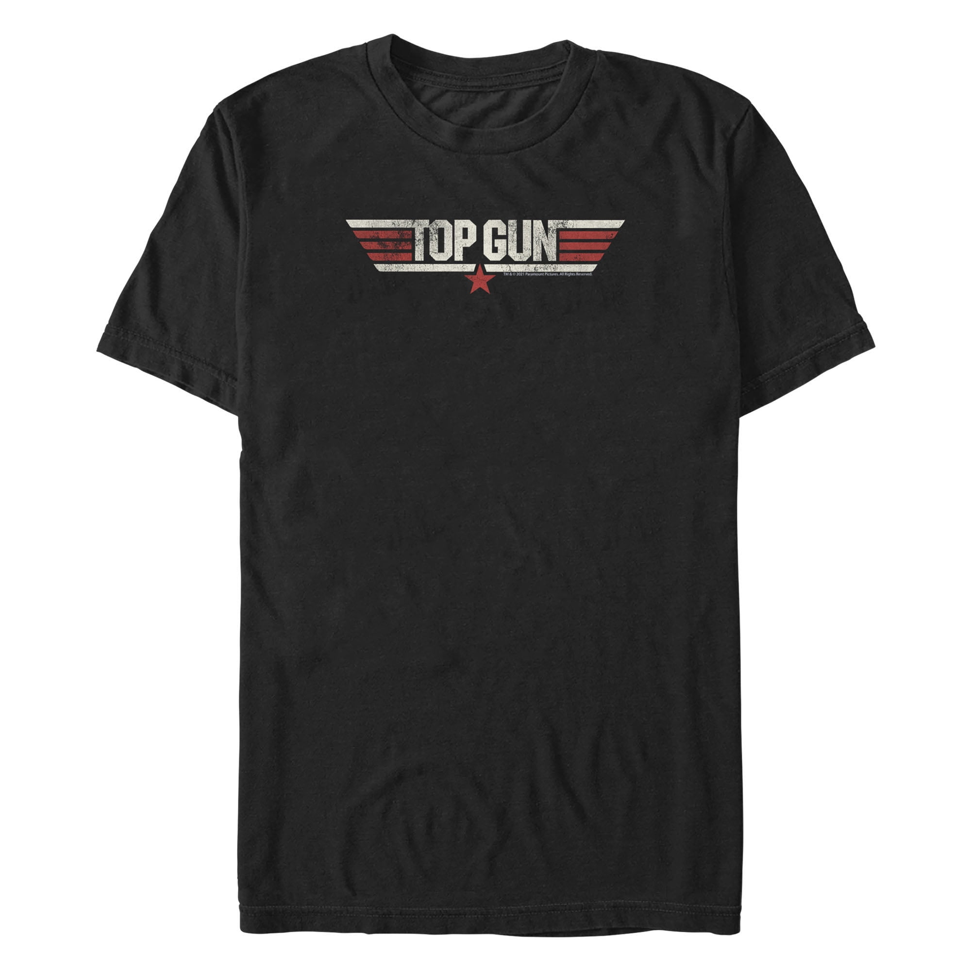 Top Gun Distressed Logo , Kurzarm, T-Shirt