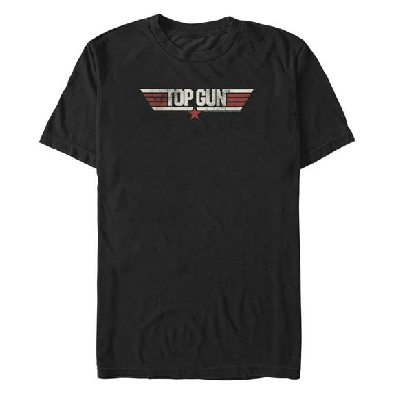 Men's Top Gun Distressed Movie Logo Graphic T-Shirt