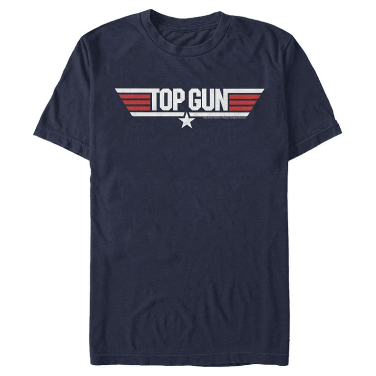 Men\'s Top Graphic Navy Tee Blue 3X Logo Large Gun