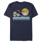 Mens Top Gun Retro Landscape Fightertown, USA Graphic T-Shirt