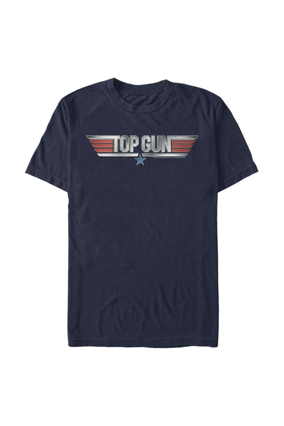 Men's Top Gun Shiny 3D Logo Graphic T-Shirt