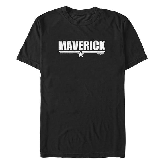 Men's Top Gun White Maverick Name With Logo  Graphic T-Shirt