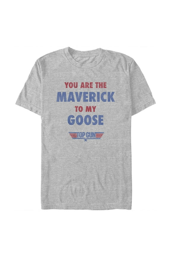 Men's Top Gun You Are the Maverick to My Goose Graphic Tee Athletic Heather Medium