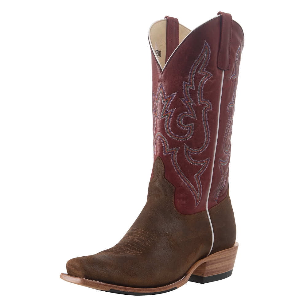 Top Hand Rough Out Cutter Toe Men`s Top Hand Waxy Commander Roughout 13` Red Top Cutter Toe Boot ...