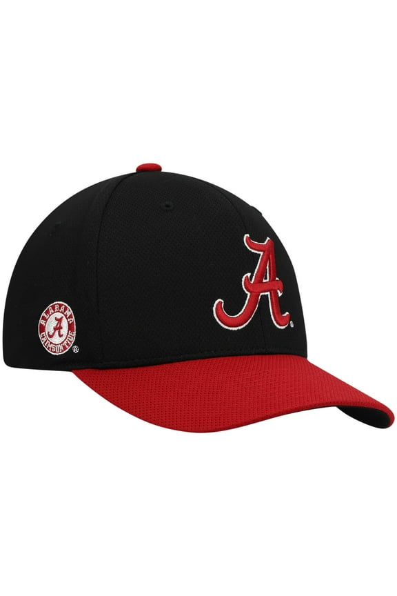 Men's Top of the World Black/Crimson Alabama Crimson Tide Two-Tone Reflex Hybrid Tech Flex Hat