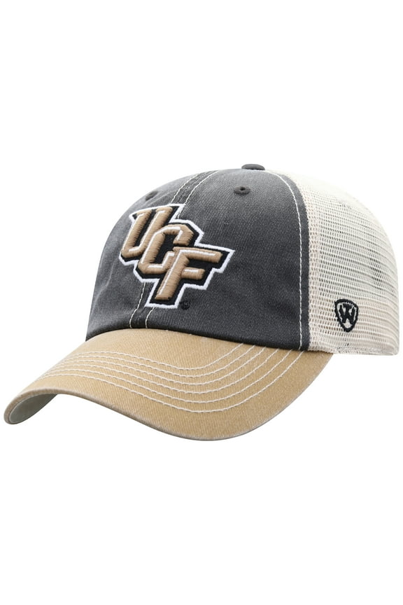 Men's Top of the World Black/Gold UCF Knights Off Road Adjustable Trucker Hat