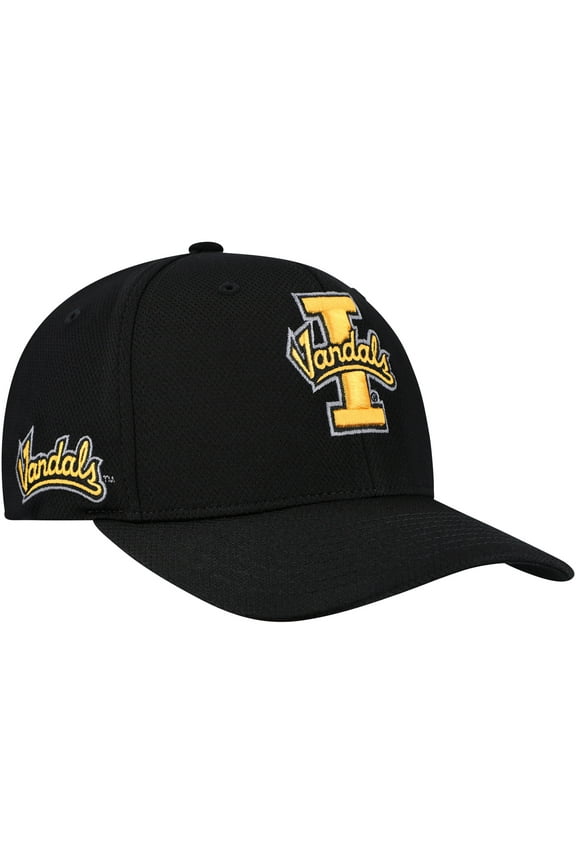 Men's-Top of the World Black Idaho Vandals Reflex Performance Flex Hat