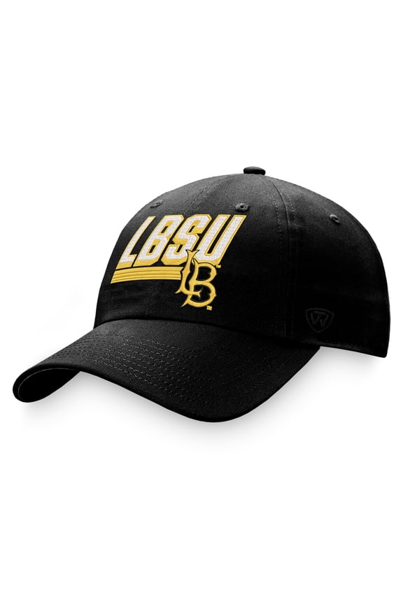 Men's Top of the World Black Long Beach State 49ers Slice Adjustable Hat