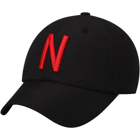 Men's Top of the World Black Nebraska Huskers Staple Adjustable Hat