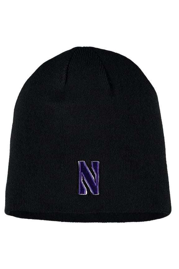 Men's Top of the World Black Northwestern Wildcats EZDOZIT Knit Beanie - OSFA