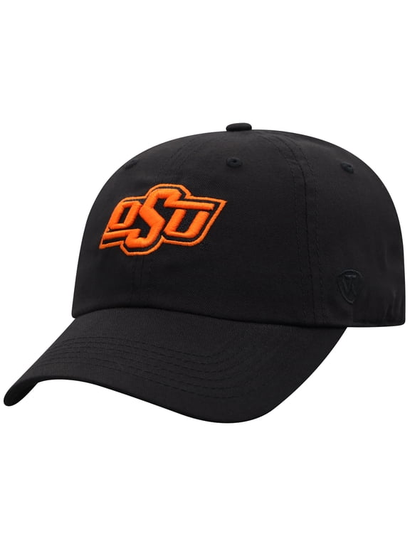 Men's Top of the World Black Oklahoma State Cowboys Staple Adjustable Hat