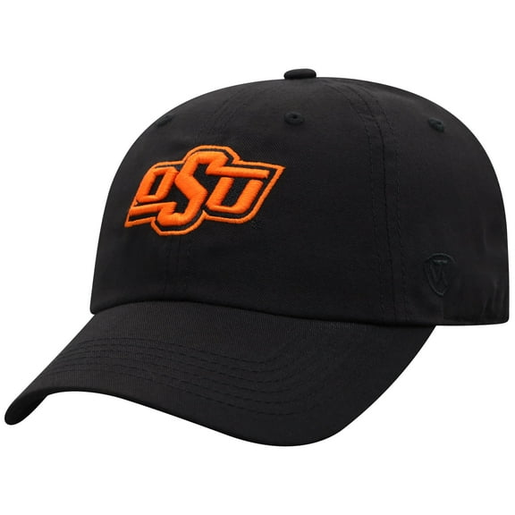 Men's Top of the World Black Oklahoma State Cowboys Staple Adjustable Hat