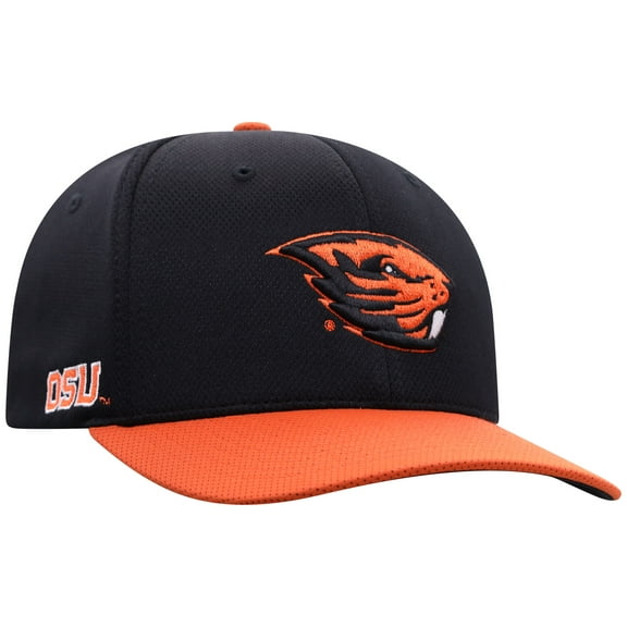 Men's-Top of the World  Black Oregon State Beavers Reflex Fitted Hat