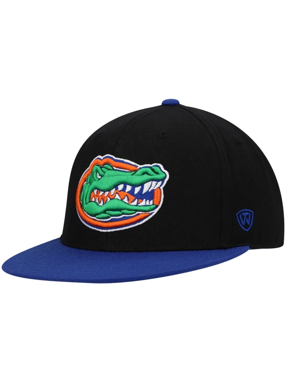 Men's Top of the World Black/Royal Florida Gators Team Color Two-Tone Fitted Hat
