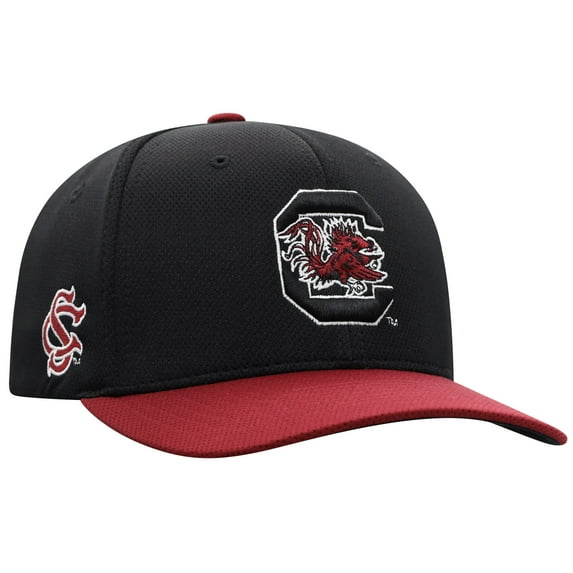 Men's-Top of the World Black South Carolina Gamecocks Reflex Fitted Hat