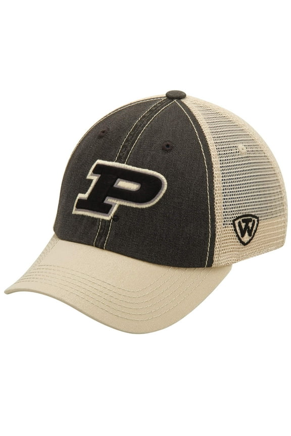 Men's Top of the World Black/Tan Purdue Boilermakers Offroad Trucker Hat