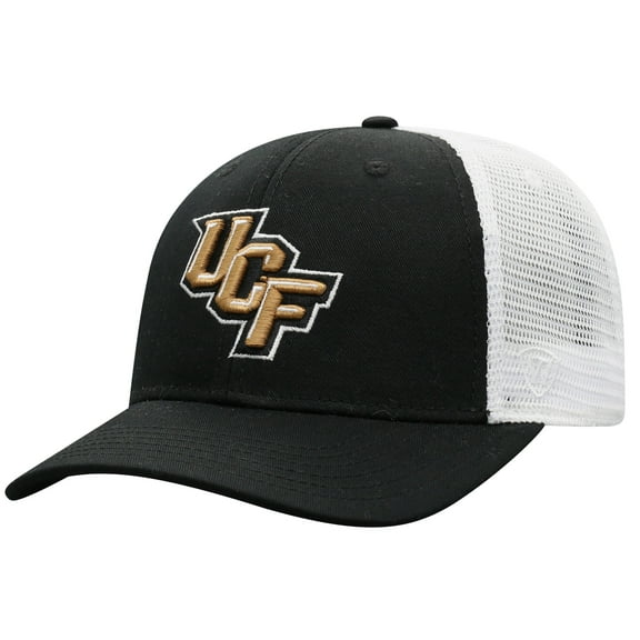 Men's Top of the World  Black UCF Knights Victory Baseline Adjustable Trucker Hat