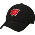 thumbnail image 1 of Men's Top of the World Black Wisconsin Badgers Primary Logo Staple Adjustable Hat, 1 of 4