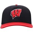 thumbnail image 1 of Men's-Top of the World  Black Wisconsin Badgers Reflex Fitted Hat, 1 of 3
