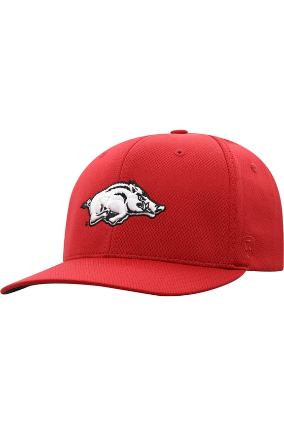 Men's Top of the World Cardinal Arkansas Razorbacks Reflex Logo Flex Hat