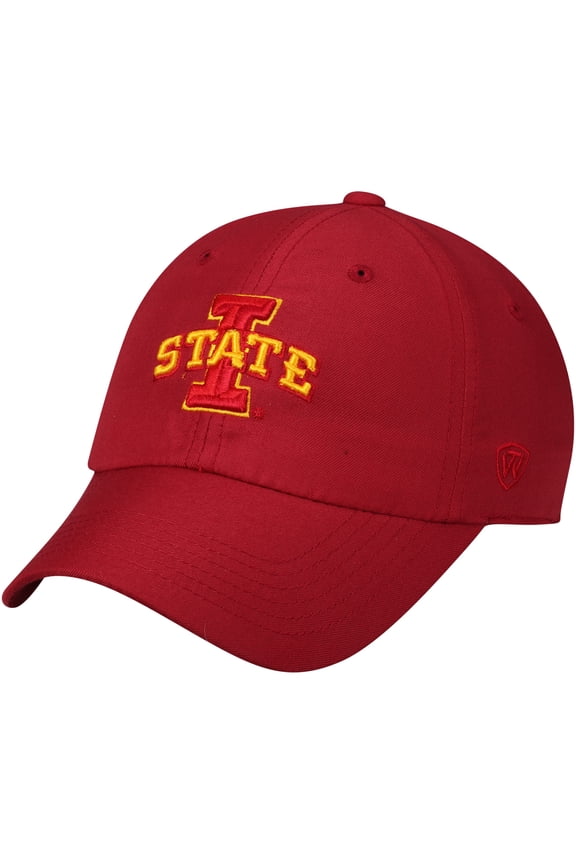 Men's Top of the World Cardinal Iowa State Cyclones Primary Logo Staple Adjustable Hat