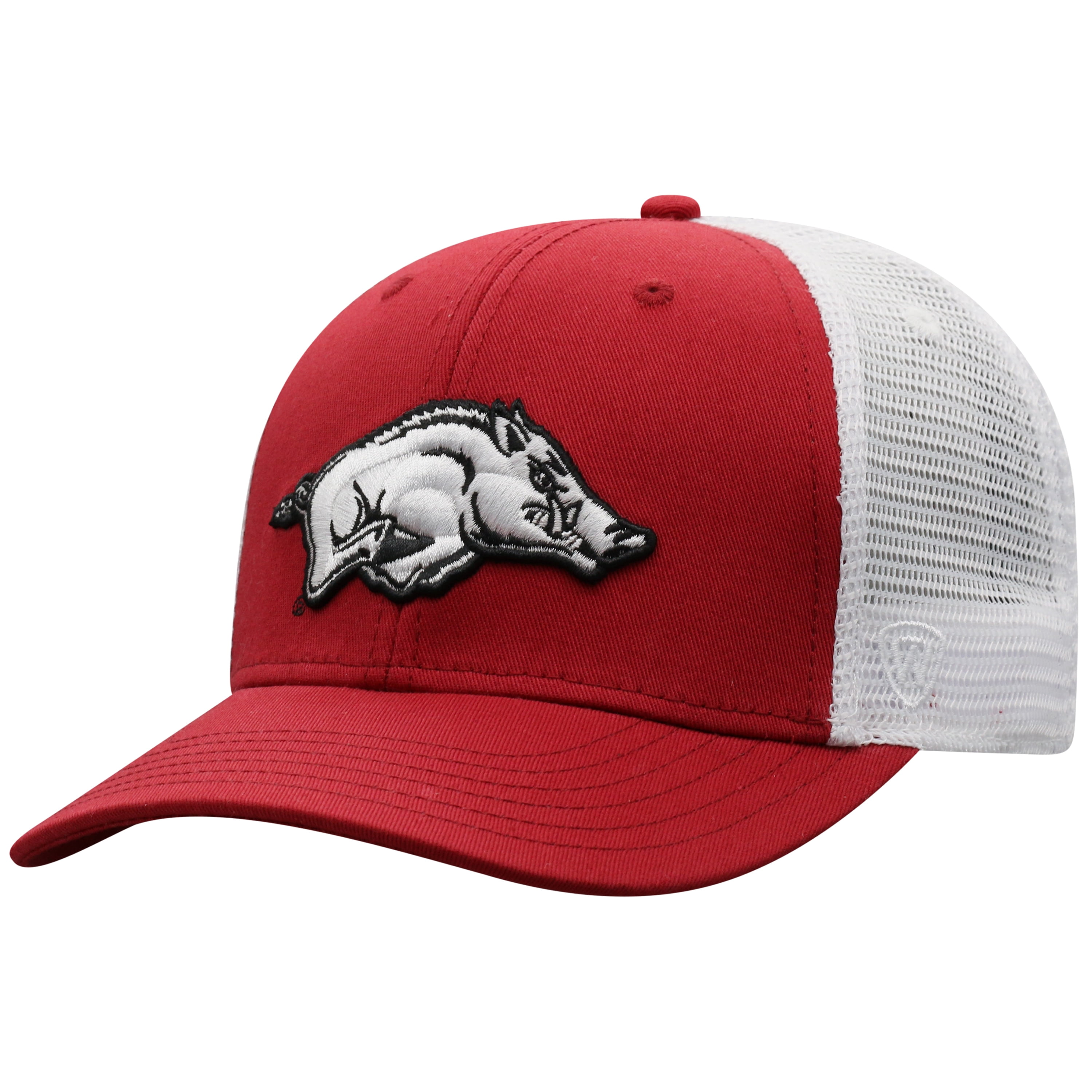 White Razorback Hat Men's Top of the World Cardinal/White Arkansas Razorbacks Trucker ...