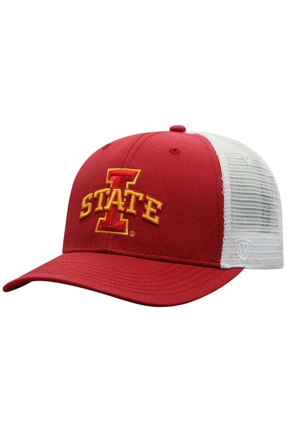 Men's Top of the World Cardinal/White Iowa State Cyclones Trucker Snapback Hat
