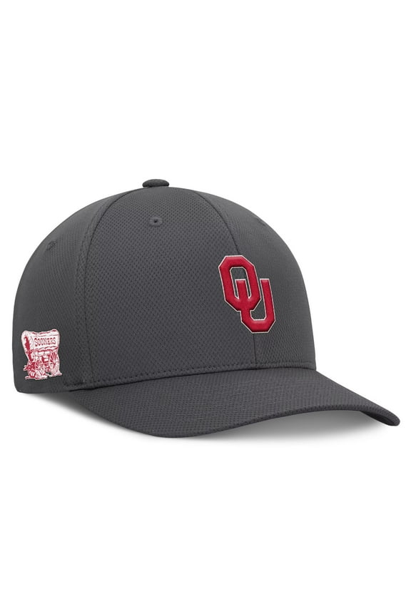 Men's Top of the World Charcoal Oklahoma Sooners Reflex Logo Flex Hat