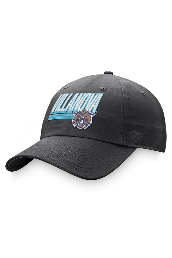 Men's Top of the World Charcoal Villanova Wildcats Slice Adjustable Hat