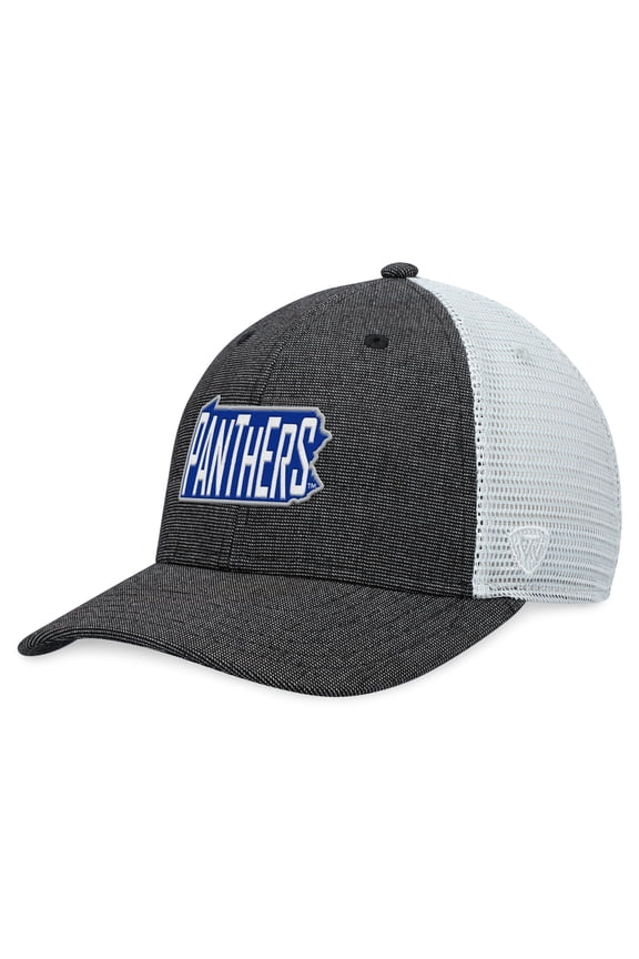 Men's Top of the World Charcoal/White Pitt Panthers Townhall Trucker Snapback Hat