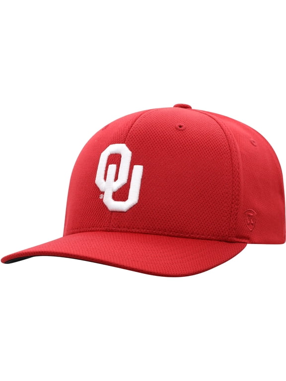 Men's Top of the World Crimson Oklahoma Sooners Reflex Logo Flex Hat