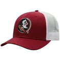 thumbnail image 1 of Men's Top of the World Garnet/White Florida State Seminoles Trucker Snapback Hat, 1 of 4