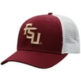 thumbnail image 1 of Men's Top of the World Garnet/White Florida State Seminoles Victory Baseline Trucker Adjustable Hat, 1 of 4