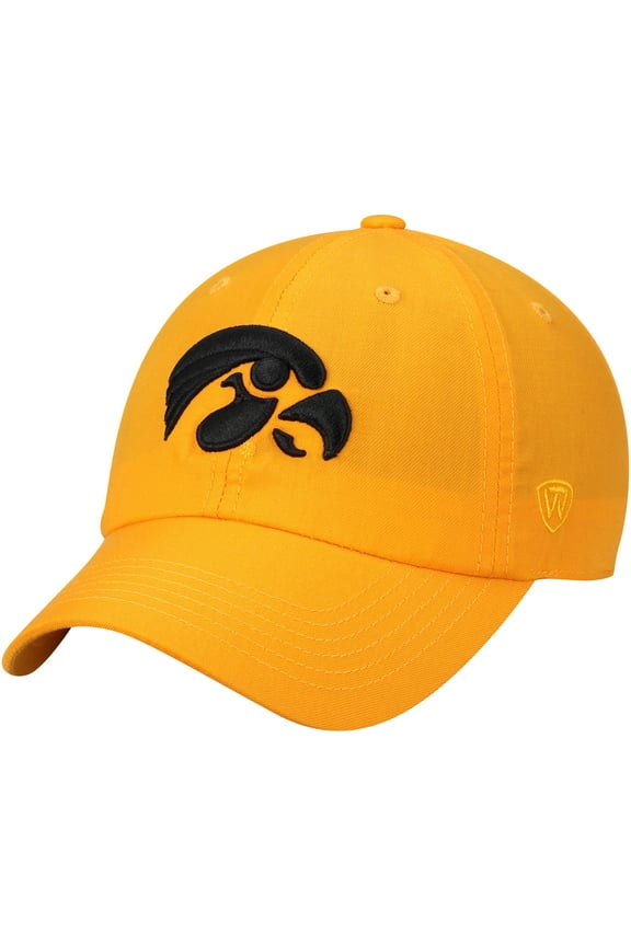 Men's Top of the World Gold Iowa Hawkeyes Primary Logo Staple Adjustable Hat