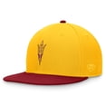 thumbnail image 1 of Men's Top of the World Gold/Maroon Arizona State Sun Devils Rally Two-Tone Fitted Hat, 1 of 4