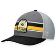 thumbnail image 1 of Men's Top of the World Gray/Black Iowa Hawkeyes Aurora Trucker Adjustable Hat, 1 of 4