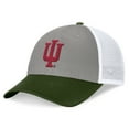 thumbnail image 1 of Men's Top of the World Gray/Green Indiana Hoosiers OHT Military Appreciation Badge Trucker Adjustable Hat, 1 of 4
