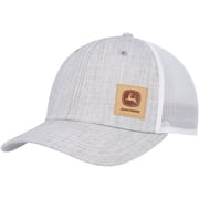 Men's Top of the World Gray John Deere Classic Suede Corner Logo Trucker Adjustable Hat - OSFA