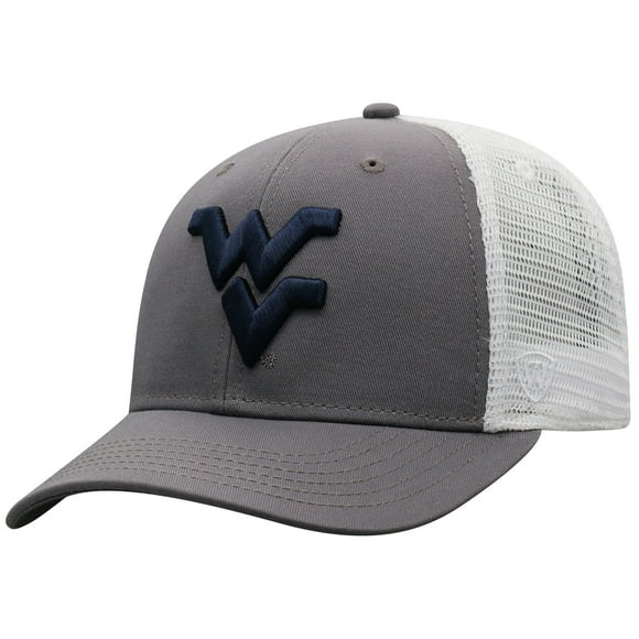 Men's Top of the World Gray West Virginia Mountaineers Trucker Adjustable Hat