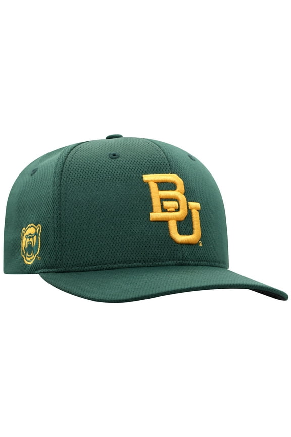 Men's Top of the World Green Baylor Bears Reflex Flex Hat
