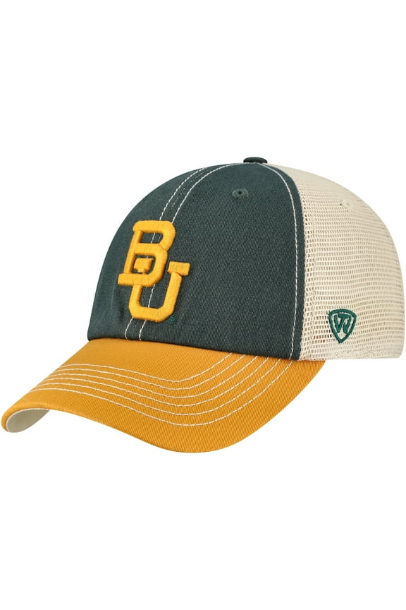 Men's Top of the World Green/Gold Baylor Bears Off Road Adjustable Trucker Hat